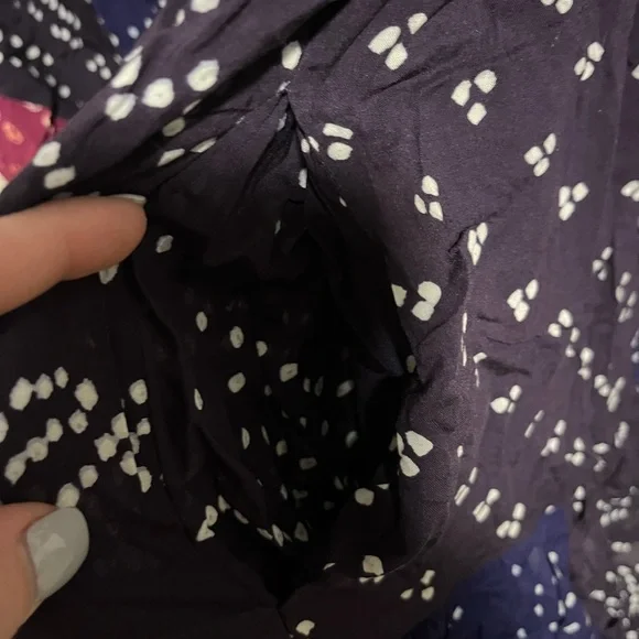 NWT Free People Navy & Magenta Patterned Peasant Top - Picture 7 of 8